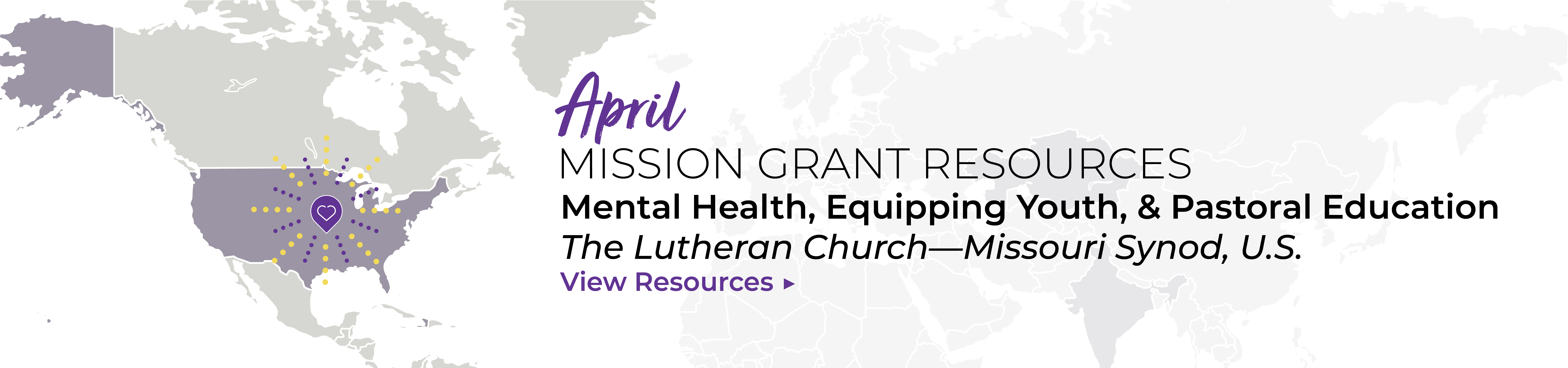April Mission Grant Resources: Mental Health, Equipping Youth, and Pastoral Education. View Resources.
