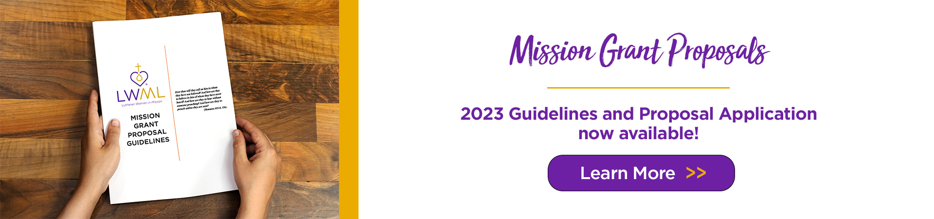 Mission Grant Proposals: Guidelines and Proposal Application now available. Learn more.